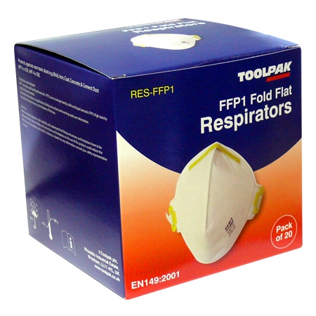 FFP1 Respirator Pack of 20 Toolpak Toolpak